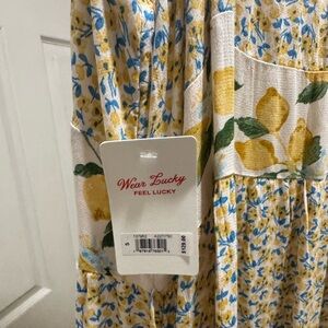 Lucky Brand lemon dress Small NWT
